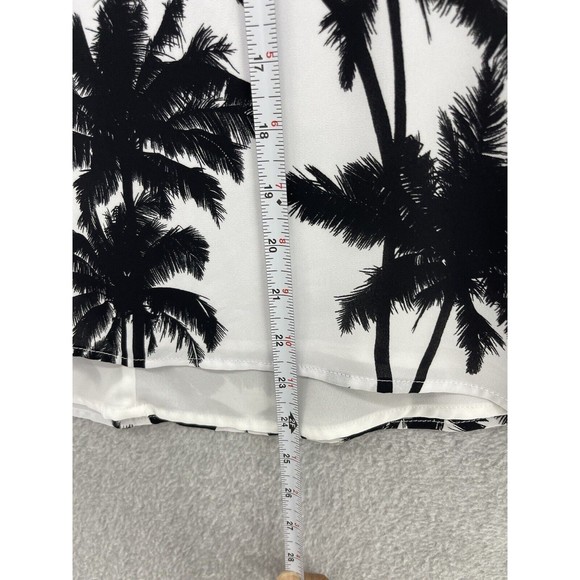 Express Women's Trapeze Blouse Palms Sleeveless Size XS Lined Tank Flowy - Picture 8 of 9